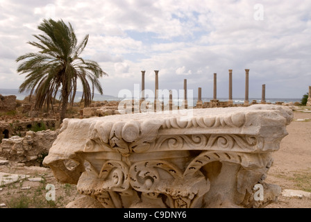 Al-Mina archäologische Stätte, Reifen, Südlibanon. Stockfoto