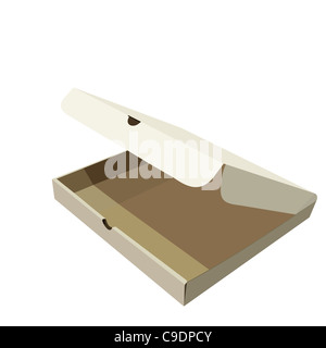 Realistische Darstellung der Box isoliert auf weißem Hintergrund - Vektor Stockfoto