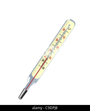 Medizinische Thermometer Vektor auf dem weißen Hintergrund isoliert Stockfoto