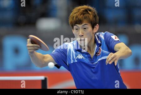 ExCel, LONDON, UK, Donnerstag, 24. November 2011. Wong Chun Ting (Hong Kong). ITTF Pro Tour Grand Finals. Tischtennis. London bereitet sich auf 2012 Stockfoto