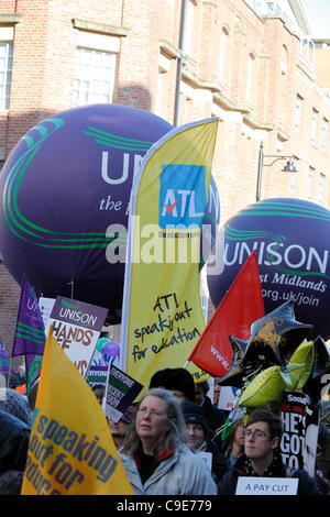 30.11.2011 öffentlichen Renten Stürmer in Birmingham. Stockfoto