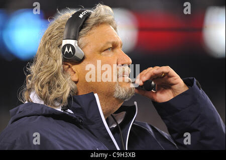 1. Januar 2012 - East Rutherford, New Jersey, USA - Dallas Cowboys defensive coach Rob Ryan bei Met Life-Stadion in East Rutherford New Jersey das neue Riesen Niederlage der Dallas Cowboys 31 bis 14 Anspruch den NFC East Titel (Credit-Bild: © Brooks Von Arx/Southcreek/ZUMAPRESS.com) Stockfoto