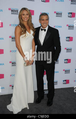 12. Januar 2012 statt - Los Angeles, Kalifornien, USA - Stacy Keibler, George Clooney Teilnahme an der 17. Critics Choice Movie Awards im Hollywood Palladium in Hollywood. California am 12.01.12. 2012 (Kredit-Bild: © D. Long/Globe Photos/ZUMAPRESS.com) Stockfoto