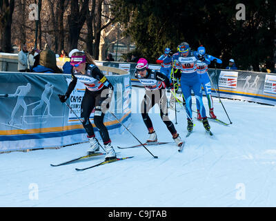 FIS-Country Cross World Cup - Milan. 15. Januar 2012. Stockfoto