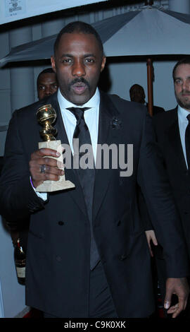 15. Januar 2012 - Los Angeles, Kalifornien, USA - Idris Elba. Die Weinstein Company 2012 Golden Awards After Party - statt Ankünfte im Beverly Hills Hilton, Beverly Hills, CA. Januar 15-2012. (Kredit-Bild: © TLeopold/Globe Photos/ZUMAPRESS.com) Stockfoto
