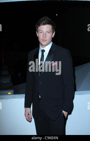 15. Januar 2012 - statt Los Angeles, Kalifornien, USA - Cory Monteith.The Weinstein Company 2012 Golden Awards After Party - Ankünfte auf das Beverly Hills Hilton, Beverly Hills, CA. Januar 15-2012. (Kredit-Bild: © TLeopold/Globe Photos/ZUMAPRESS.com) Stockfoto