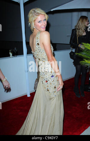 15. Januar 2012 - Los Angeles, Kalifornien, USA - Paris Hilton. Die Weinstein Company 2012 Golden Awards After Party - statt Ankünfte im Beverly Hills Hilton, Beverly Hills, CA. Januar 15-2012. (Kredit-Bild: © TLeopold/Globe Photos/ZUMAPRESS.com) Stockfoto