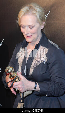 15. Januar 2012 - statt Los Angeles, Kalifornien, USA - Meryl Streep.The Weinstein Company 2012 Golden Awards After Party - Ankünfte auf das Beverly Hills Hilton, Beverly Hills, CA. Januar 15-2012. (Kredit-Bild: © TLeopold/Globe Photos/ZUMAPRESS.com) Stockfoto