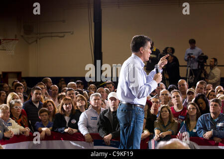 Republikanischen Präsidentschaftskandidaten Kandidat spricht Mitt Romney an Unterstützer während einer Kampagne Veranstaltung in Lórien, South Carolina. Stockfoto