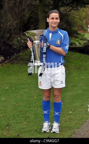 DER HULINGHAM CLUB, LONDON, UK, Mittwoch, 25. Januar 2012. Sara Barattin Italiens. RBS 6 Nations Rugby Start. Stockfoto