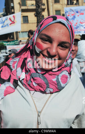 Tahrir-Platz Kairo, ersten Jahrestag der ägyptischen Aufstand, 25. Januar 2012 Stockfoto