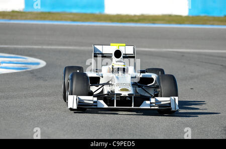 Pedro De La Rosa (ESP), HRT während des Formel1 Tests in Jerez, Spanien Stockfoto