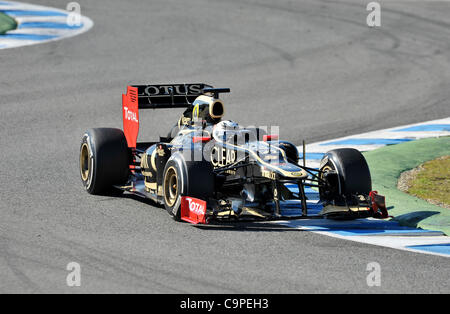 Kimi Räikkönen (Raeikkoenen, FIN), Lotus Bei Den Ersten Testfahrten der Saison 2012 in Jerez, Spanien | Kimi Räikkönen (Raeikkoenen, FIN), Lotus während Formel1 Tests Sitzungen in Jerez, Spanien Stockfoto