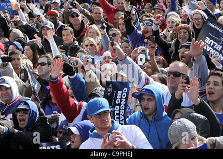 7. Februar 2012, New York. Parade statt in Manhattan, NFL-Team der New York Giants gewinnen in den Superbowl zu feiern. Stockfoto