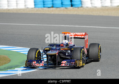 Daniel Ricciardo (AUS), Toro Rosso Bei Den Ersten Formel 1 Testfahrten der Saison 2012 in Jerez, Spanien | Daniel Ricciardo (AUS), Toro Rosso während des Formel1 Tests in Jerez, Spanien Stockfoto