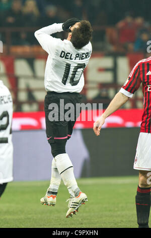 Alessandro Del Piero (Juventus), 8. Februar 2012 - Fußball / Fußball: Coppa Italia (TIM Cup) Halbfinale 1. Bein match zwischen AC Milan 1-2 Juventus im Stadio Giuseppe Meazza in Mailand, Italien. (Foto von Enrico Calderoni/AFLO SPORT) [0391] Stockfoto