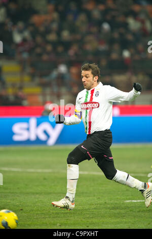 Alessandro Del Piero (Juventus), 8. Februar 2012 - Fußball / Fußball: Coppa Italia (TIM Cup) Halbfinale 1. Bein match zwischen AC Milan 1-2 Juventus im Stadio Giuseppe Meazza in Mailand, Italien. (Foto von Enrico Calderoni/AFLO SPORT) [0391] Stockfoto