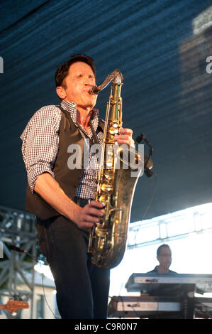 13. August 2011 - San Jose, Kalifornien, USA - DAVE KOZ tritt am 22. jährliche Jazzfestival San Jose... (Kredit-Bild: © Jerome Brunet/ZUMAPRESS.com) Stockfoto