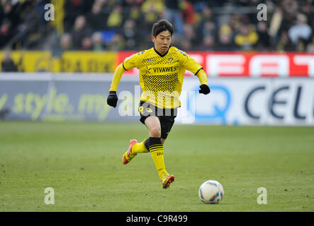 Deutsche Bundesliga, 11.02.2012 Borussia Dortmund Vs Bayer 04 Leverkusen---Shinji Kagawa (BVB) Stockfoto