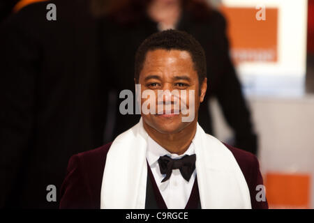 London, UK, 02.12.2012. US-amerikanischer Schauspieler, Cuba Gooding Jr., Ankunft auf dem roten Teppich an den BAFTAs 2012 Stockfoto