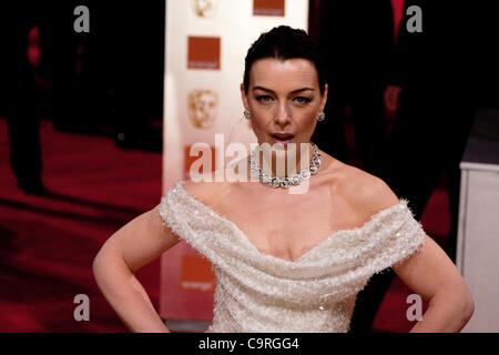 London, UK, 02.12.2012. Britische Schauspielerin, Olivia Williams, kommt bei den BAFTAs 2012 Stockfoto