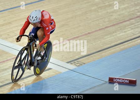 Olympia 2012 VELODROM, LONDON, UK, Freitag, 17. Februar 2012. Wai Sze Lee (Hong Kong). UCI-Bahn-WM. London-Velodrom. Stratford. London. Stockfoto