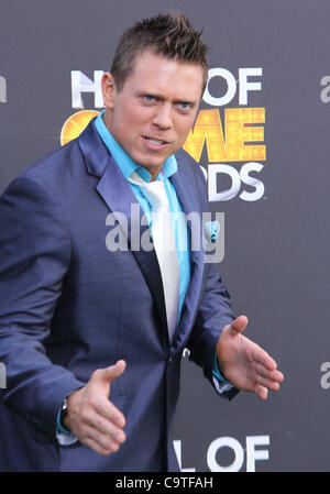 18. Februar 2012 - Los Angeles, Kalifornien, USA - The Miz. Cartoon Network veranstaltet zweiten jährlichen '' Hall of Game Awards'' bei Barker Harger, Santa Monica, CA. Februar 18-2012. (Kredit-Bild: © TLeopold/Globe Photos/ZUMAPRESS.com) Stockfoto