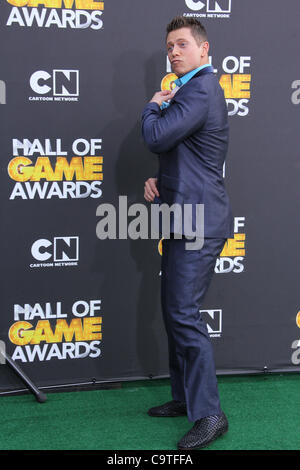 18. Februar 2012 - Los Angeles, Kalifornien, USA - The Miz. Cartoon Network veranstaltet zweiten jährlichen '' Hall of Game Awards'' bei Barker Harger, Santa Monica, CA. Februar 18-2012. (Kredit-Bild: © TLeopold/Globe Photos/ZUMAPRESS.com) Stockfoto