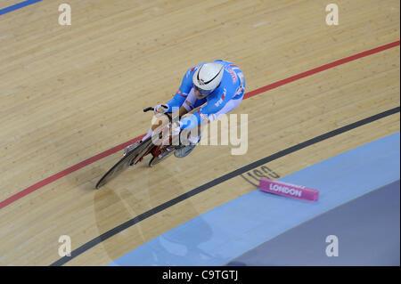 London, England, 02.12.18. Ivan KOVALEV (RUS) in die Omnium beim UCI World Cup, Bahnradsport, Olympische Velodrom, London. Teil der London bereitet Olympische Vorbereitungen. Stockfoto