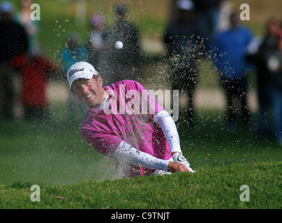 19. Februar 2012 - Los Angeles, Kalifornien, USA - Bryce Molder spielt in der letzten Runde von der Northern Trust Open Golfturnier im Riviera Country Club in Los Angeles Sonntag, 19. Februar 2012. (Kredit-Bild: © Ringo Chiu/ZUMAPRESS.com) Stockfoto