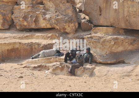 Tourismus-Zahlen bei den Pyramiden von Gizeh sind unten nach dem arabischen Frühling aber mehr arabische Touristen eher westlichen kommen. Stockfoto