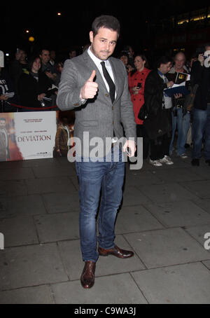 London, UK, 23/02/2012 Danny Dyer kommt zur "Deviation"-Weltpremiere im Odeon Covent Garden in London an. Stockfoto