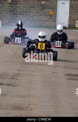 25. Februar 2012 - Stoneleigh Park, Coventry, UK.  Historischen Kartsport-Demonstration auf der Retro-Rennen 2012 Stockfoto