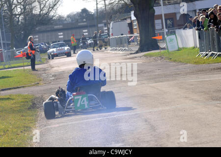 25. Februar 2012 - Stoneleigh Park, Coventry, UK.  Historischen Kartsport-Demonstration auf der Retro-Rennen 2012 Stockfoto