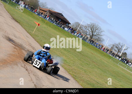 25. Februar 2012 - Stoneleigh Park, Coventry, UK.  Historischen Kartsport-Demonstration auf der Retro-Rennen 2012 Stockfoto