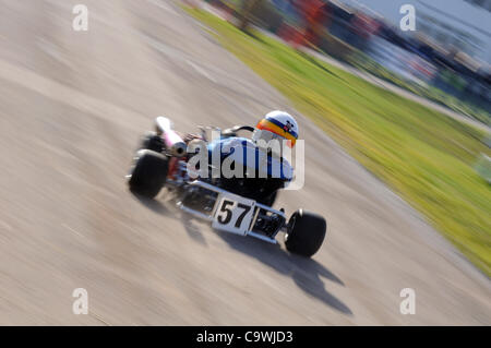 25. Februar 2012 - Stoneleigh Park, Coventry, UK.  Historischen Kartsport-Demonstration auf der Retro-Rennen 2012 Stockfoto