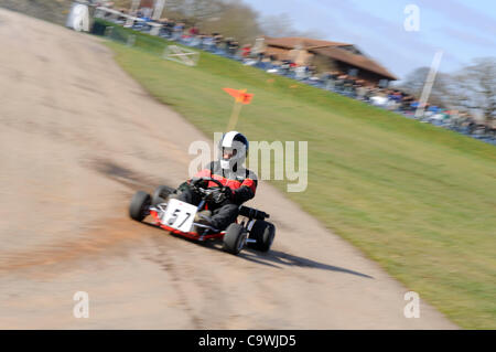 25. Februar 2012 - Stoneleigh Park, Coventry, UK.  Historischen Kartsport-Demonstration auf der Retro-Rennen 2012 Stockfoto