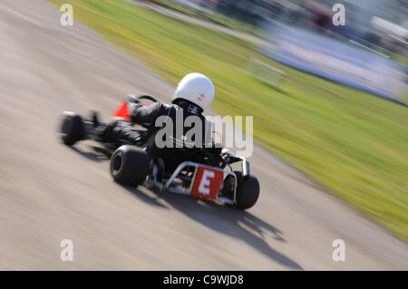 25. Februar 2012 - Stoneleigh Park, Coventry, UK.  Historischen Kartsport-Demonstration auf der Retro-Rennen 2012 Stockfoto