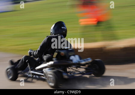 25. Februar 2012 - Stoneleigh Park, Coventry, UK.  Historischen Kartsport-Demonstration auf der Retro-Rennen 2012 Stockfoto