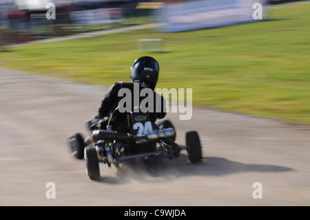 25. Februar 2012 - Stoneleigh Park, Coventry, UK.  Historischen Kartsport-Demonstration auf der Retro-Rennen 2012 Stockfoto