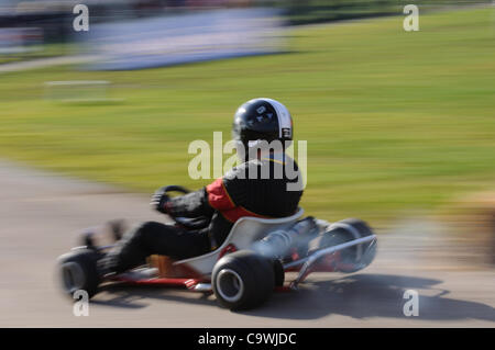 25. Februar 2012 - Stoneleigh Park, Coventry, UK.  Historischen Kartsport-Demonstration auf der Retro-Rennen 2012 Stockfoto