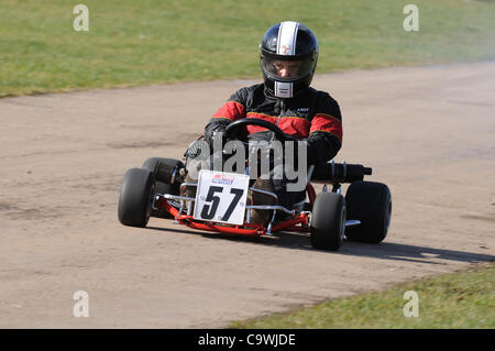 25. Februar 2012 - Stoneleigh Park, Coventry, UK.  Historischen Kartsport-Demonstration auf der Retro-Rennen 2012 Stockfoto