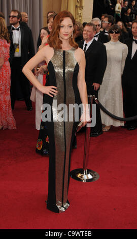 26. Februar 2012 - Los Angeles, Kalifornien, USA - Judy Greer .84th Annual Academy Awards - Ankünfte im Hollywood & Highland Center, Los Angeles, CA. 26 Februar - 2012 statt. (Kredit-Bild: © D. Long/Globe Photos/ZUMAPRESS.com) Stockfoto