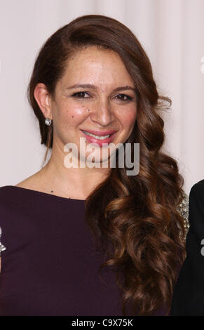 MAYA RUDOLPH die 84. ACADEMY AWARDS DRUCKSAAL LOS ANGELES Kalifornien USA 26. Februar 2012 Stockfoto