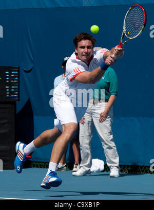 Februar 28-Delray Beach, FL - erste Runde spielen in der 2012 Delray Beach International Tennis.   (Foto: Andrew Patron/Zuma Press) Stockfoto