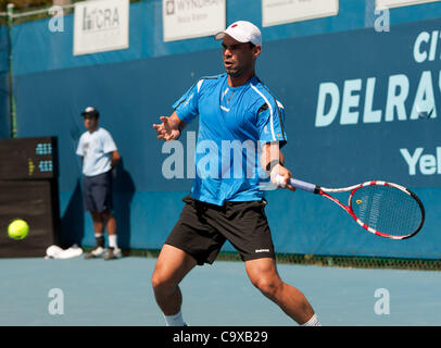 Februar 28-Delray Beach, FL - erste Runde spielen in der 2012 Delray Beach International Tennis.   (Foto: Andrew Patron/Zuma Press) Stockfoto