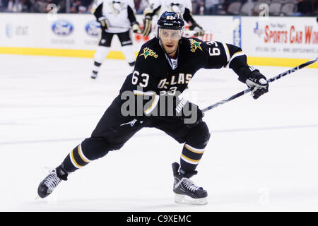 29. Februar 2012 - Dallas, Texas, US - Dallas Stars nach vorn Mike Ribeiro (63) während der Aktion zwischen den Dallas Stars und die Pittsburgh Penguins.  Pittsburgh gewinnt in einer Schießerei 4-3 im American Airlines Center. (Kredit-Bild: © Andrew Dieb/Southcreek/ZUMAPRESS.com) Stockfoto