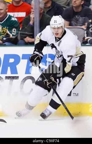29. Februar 2012 - Dallas, Texas, US - Pittsburgh Penguins nach vorn Evgeni Malkin (71) während der Aktion zwischen den Dallas Stars und die Pittsburgh Penguins.  Pittsburgh gewinnt in einer Schießerei 4-3 im American Airlines Center. (Kredit-Bild: © Andrew Dieb/Southcreek/ZUMAPRESS.com) Stockfoto