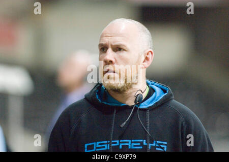 Neue Fischadler Trainer Steve Tandy während der Fischadler V Glasgow Rabodirect PRO12 im Liberty Stadium in Swansea abgebildet: Stockfoto