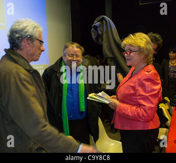 Paris, Frankreich, politische Partei, Europe Ecologie Les Verts, EELV Präsidentschaftskandidat, "Eva Joly" Fukushima Jubiläumsveranstaltung anlässlich, Stockfoto